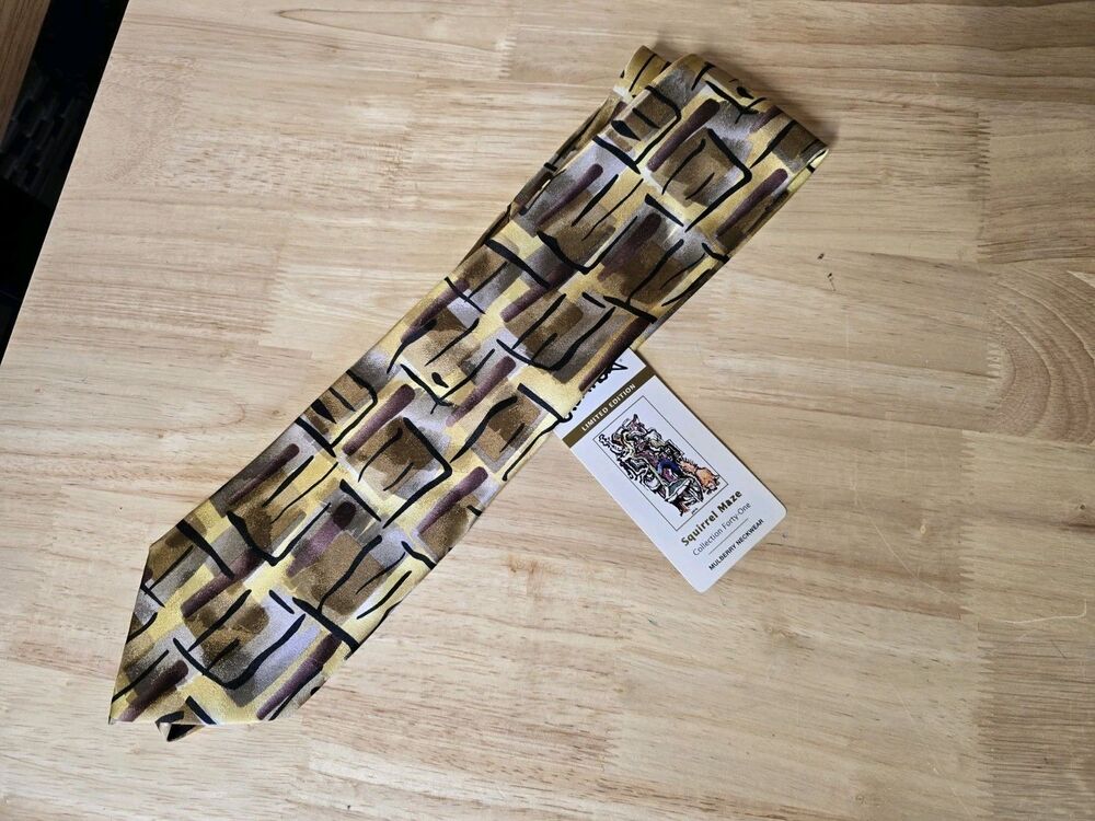 New Mens Jerry Garcia Tie Squirrel Maze 100% Silk